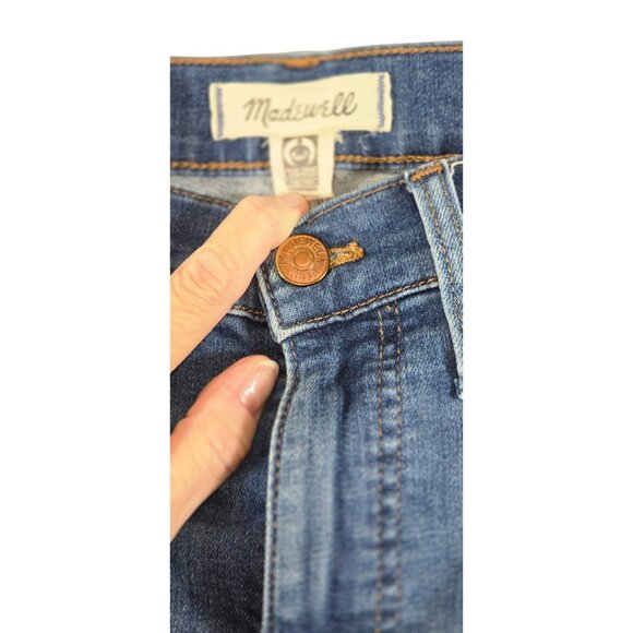 Madewell 27 Women's Jeans Skinny Crop High-Rise Distressed - Picture 4 of 9
